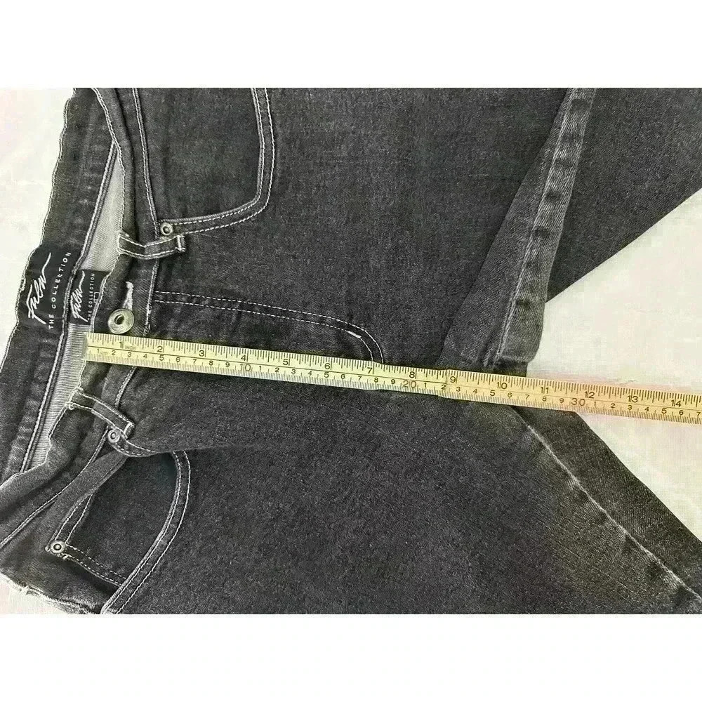 FUBU Collection Y2K Womens Size 7/8 Black Pants Jeans Logo - Picture 7 of 12